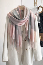 Cashmere Feel Plaid Shawl