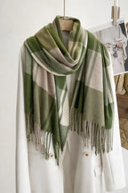 Cashmere Feel Plaid Shawl