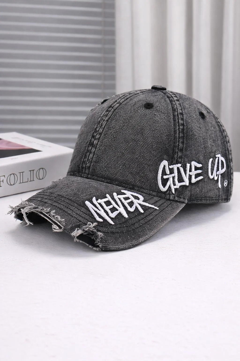 Embroidered Denim Baseball Cap