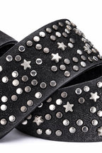 Vintage Star Rivet Leather Belt