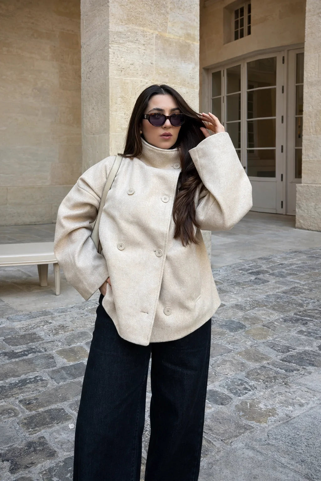 Alven Cropped Lapel Coat