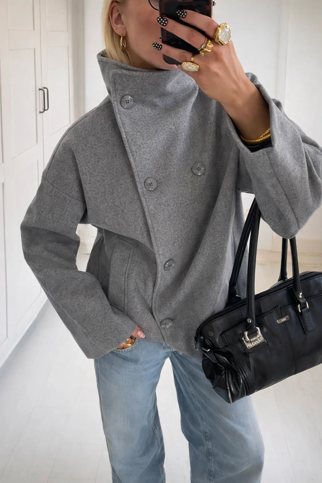 Alven Cropped Lapel Coat