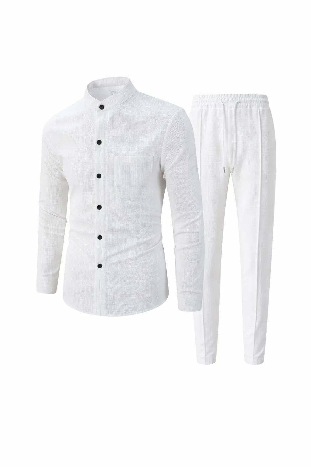 Waffle Knit Casual Suit