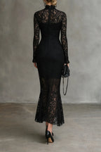 Collar Lace Party Dress