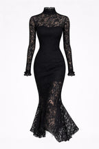Collar Lace Party Dress