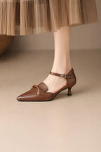 Cowhide Pointed Sandals