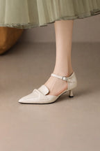 Cowhide Pointed Sandals