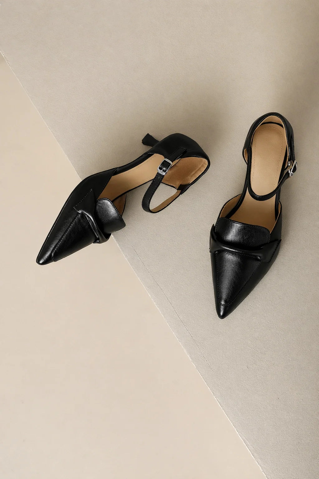 Cowhide Pointed Sandals