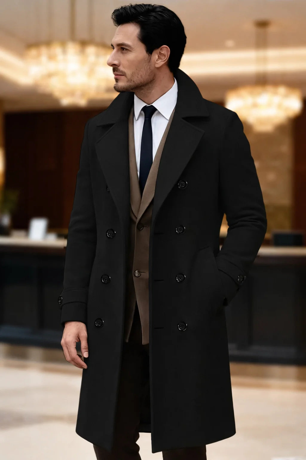 Double Breasted Wool Coat