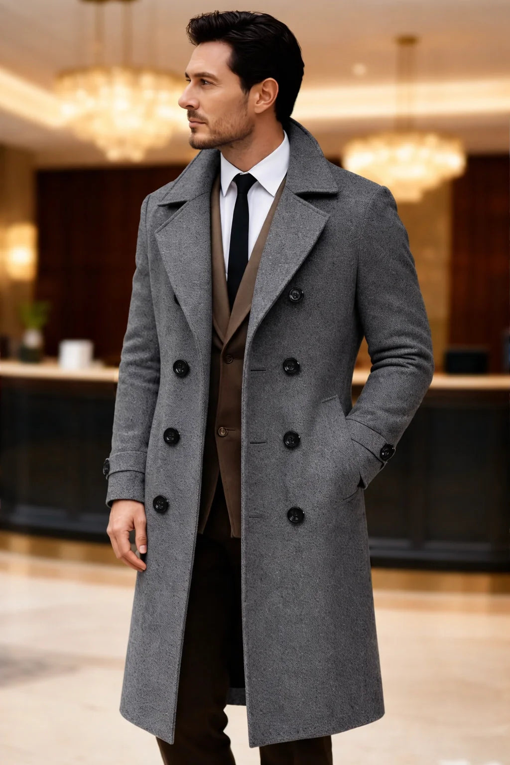 Double Breasted Wool Coat