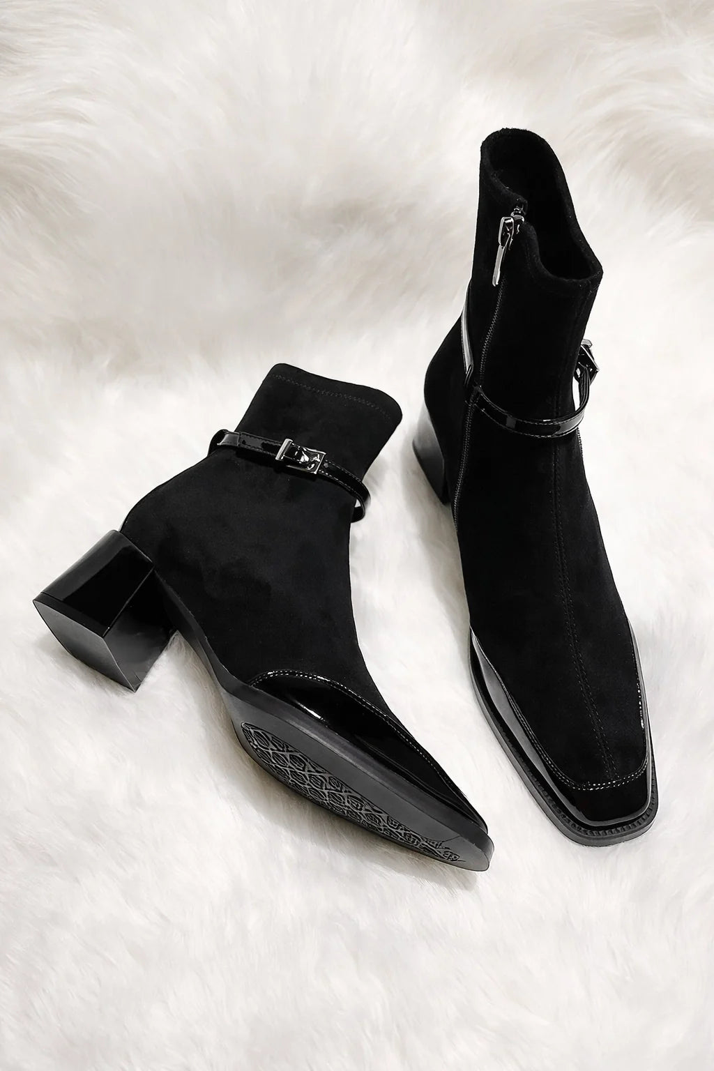 Alven Patchwork Ankle Boots