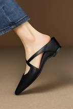 Leather Mules Strap Elegance