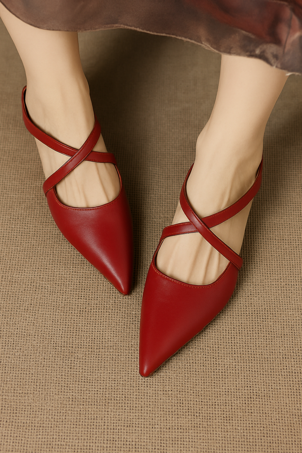 Leather Mules Strap Elegance