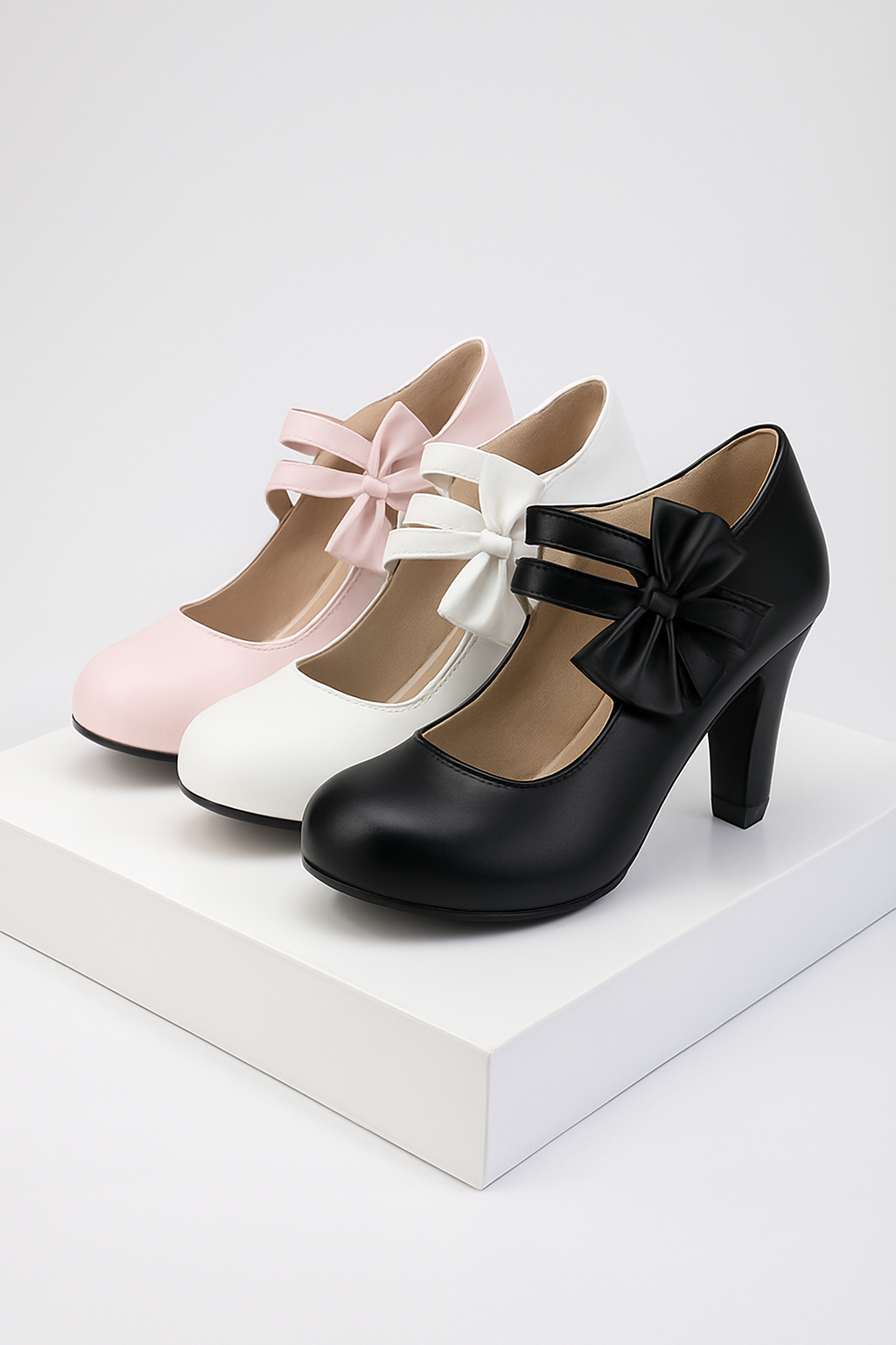 Bella Bow Heels Soft Beige