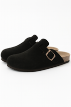 Suede Cork-Insole Mules