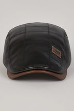 Men’s Leather Newsboy Cap
