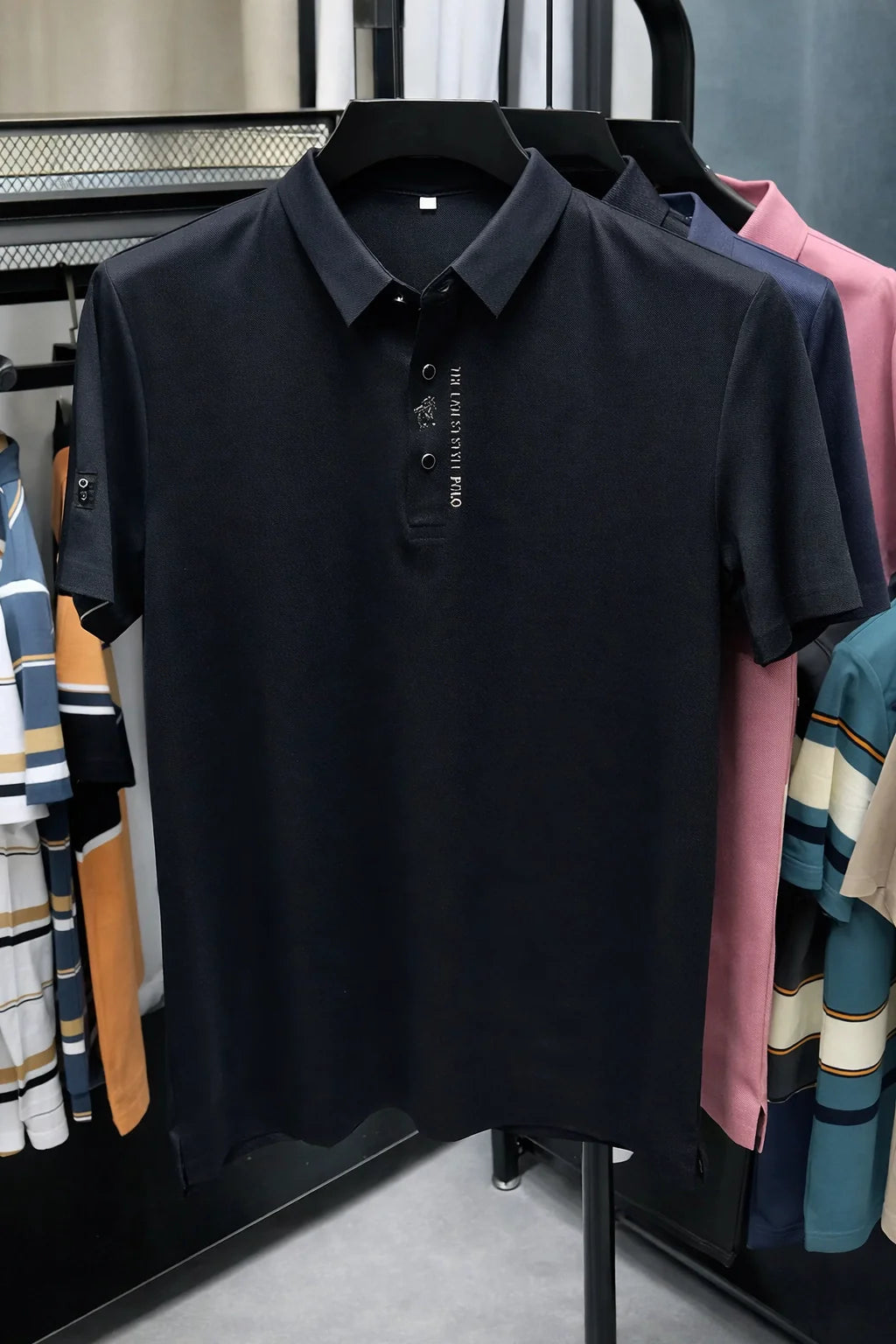 Silk Cotton Polo Shirt