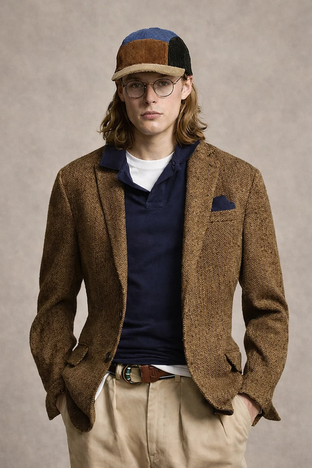 Retro Corduroy Panel Cap