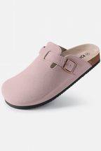 Suede Cork-Insole Mules