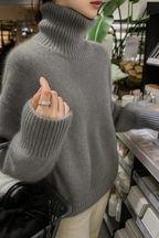 Zekye High Neck Knit Sweater