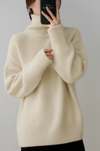 Zekye High Neck Knit Sweater
